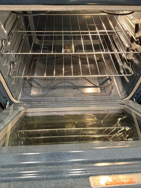 oven clean after cleaning