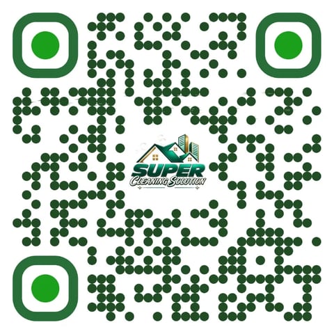 Super Cleaning Solution QR code with the company logo in the center — Super Cleaning Solution, Nashville